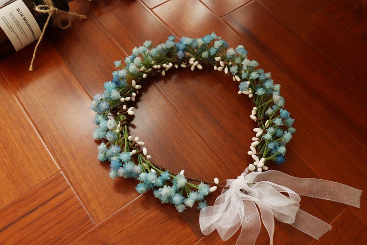 Couronne de gypsophile blanche accessoires de tête de mariée