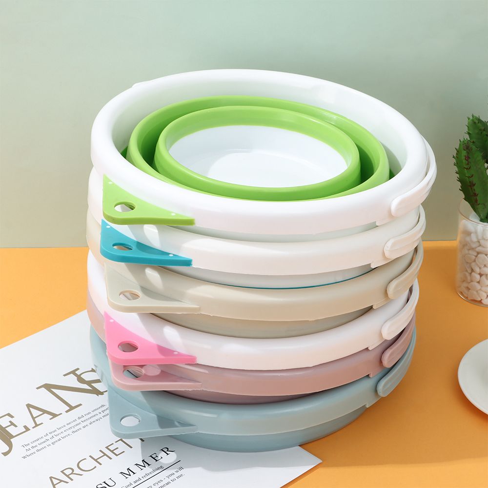 5/10L Portable Foldable Bucket Basin Tourism Outdoor Clean Bucket Fishing Camping Car Wash Mop Folding Buckets with Handle