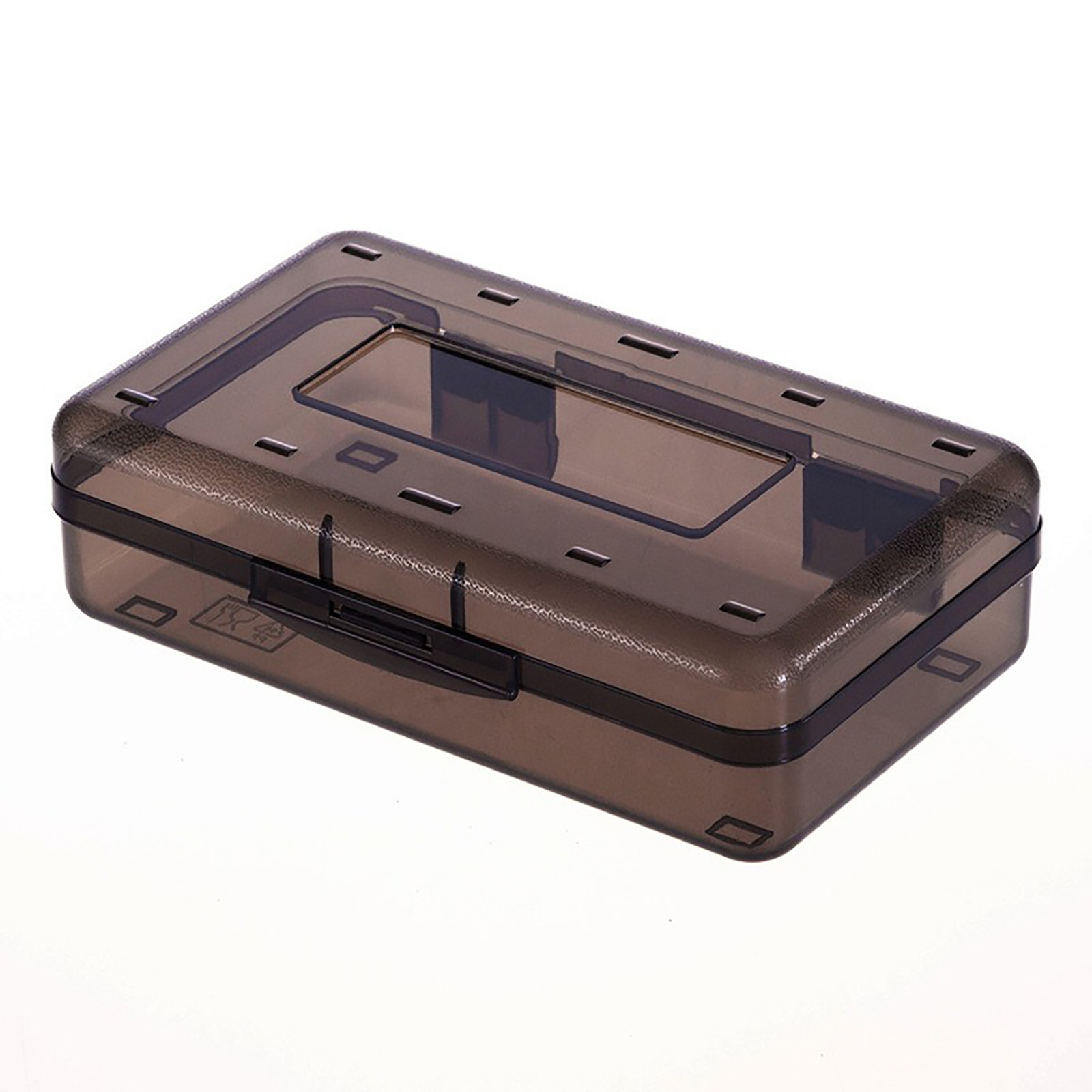 Plastic Transparent Pencil Case Large Capacity Multifunctional Student Stationery Storage Box Student Pencil Case: black
