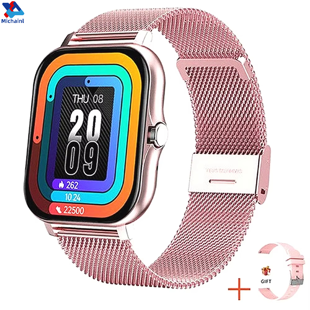 MINGCVIL inteligentny zegarek sportowy zegar zdatność monitor zdrowia wodoodporny Smartwatch bezprzewodowe zegarki telefoniczne dla Xiaomi IOS mężczyźni kobiety: żółty