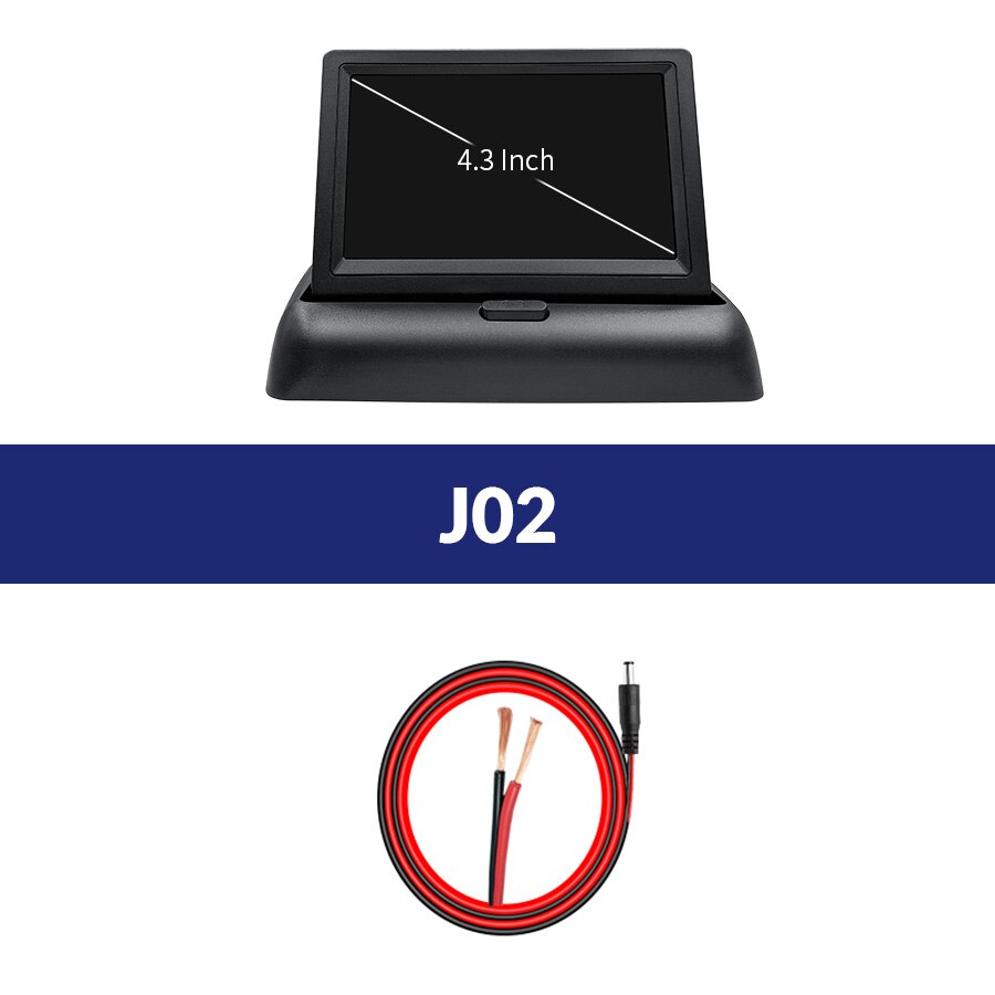 4.3 Inch TFT LCD Car Monitor Foldable Display Reverse Camera Parking System For Car Rearview NTSC PAL: J02
