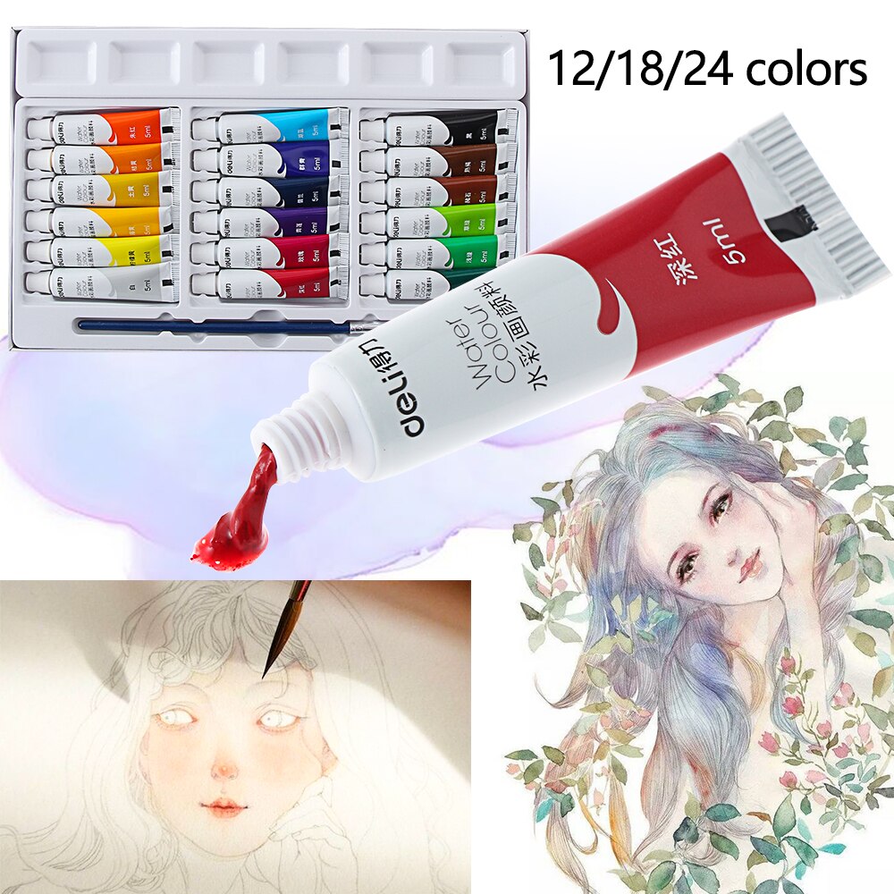 1Set Multicolor Acrylic Pigment Paint Tubes Water Color Graffiti Oil Painting Aquarelle Baby Artist Painting Supplies Craft