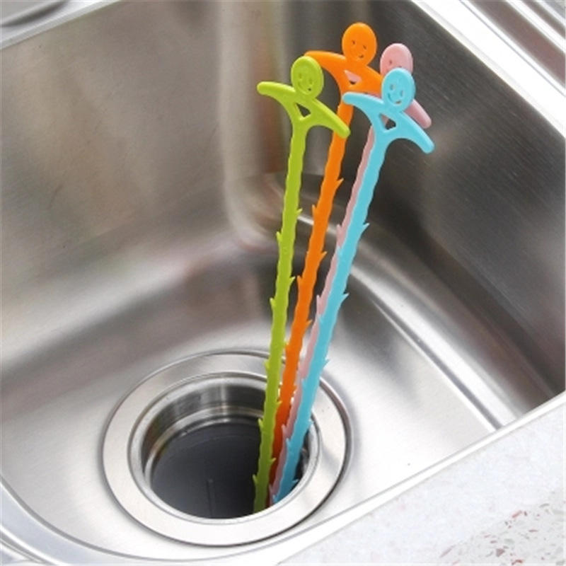 4 X Long Drain Unblocker Stick Tool Hair Remover Sink Shower Bath Cleaner Snake Bathroom Cleaning Tool