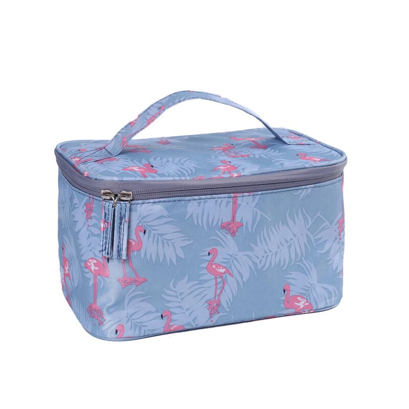 Multifunktions Reise Kosmetik Tasche Frauen Make-Up Taschen Pflege Organizer Wasserdicht Weibliche sStorage Bilden Fälle: Blue flamingo