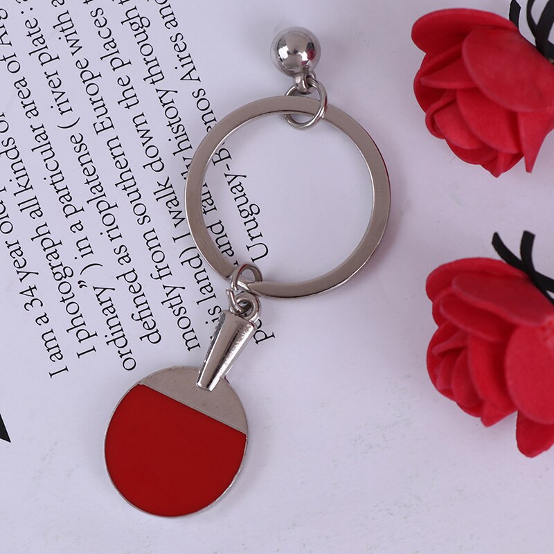 1pc Sport Ping Pong Table Tennis Ball Badminton Bowling Ball Key Chain Keyring Key Ring Souvenir Mini Alloy Keychain