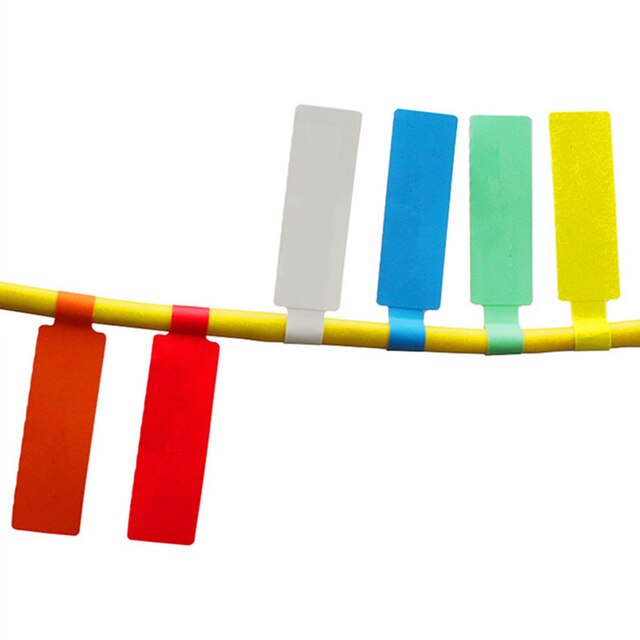 30Pcs 1 Vel P-Type Kabel Label Papier Netwerk Kabel Label Drie-Proof Netwerk Kabel Classificatie Sticker
