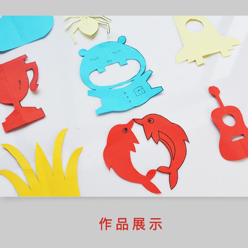 240 pcs with 2 scissors children's origami paper-cut set Children's handmade fun stereo handmade kids 3D handmade paper-cut book