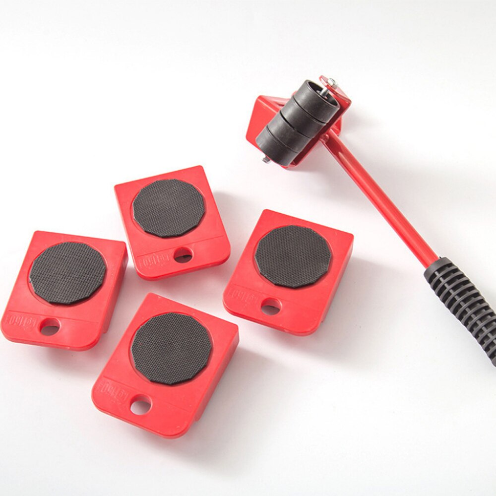 5 Pcs Set Furniture Lifter Moving Sliders Roller Set Heavy Furniture Roller Move Tools,Max Up for 150KG,360 Deg Rotatable Pads