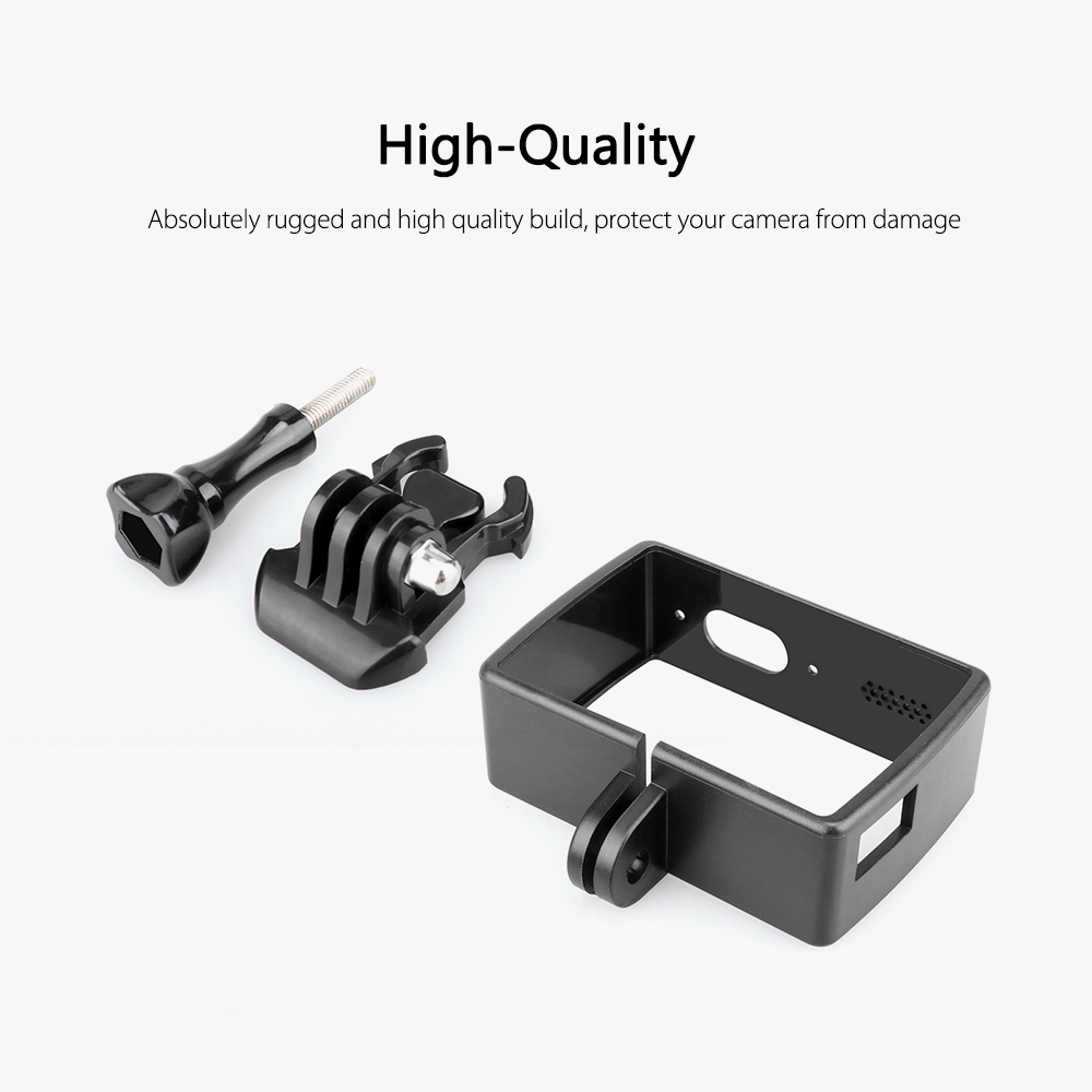Vamson Voor Xiaoyi 2 4K Behuizing Side Mount Beschermen Frame Case Voor Xiaomi Yi 4K/Lite Actie camera Met Mount Base En Schroef VP645