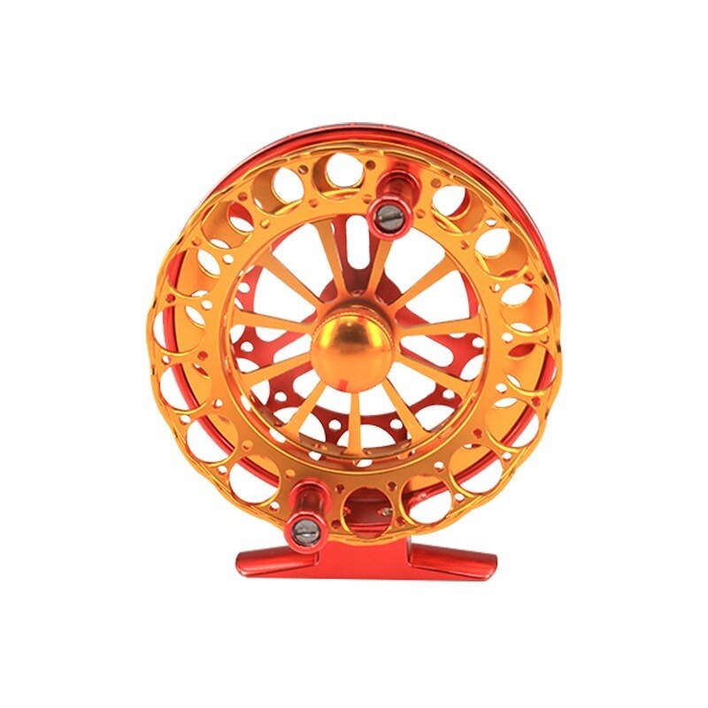 Fly Fishing Reel CNC Metal Flywheel Spool Outdoor Fish Tackle Gear Fishing Equipment Spinning Coil Japan Ultralight: 90 red gold