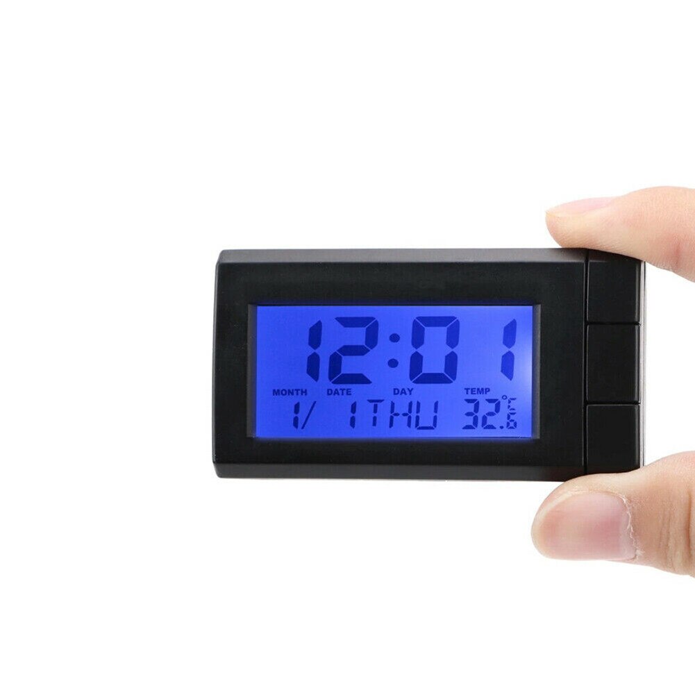 Datum Klok Digitale Thermometer Voor Auto Dashboard Draagbare Tafel Bureau Abs