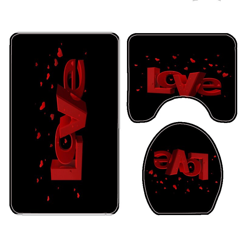 1 ensemble de tapis de douche à motif de fleurs, tapis antidérapants pour salle de bain, toilettes, bain: 4