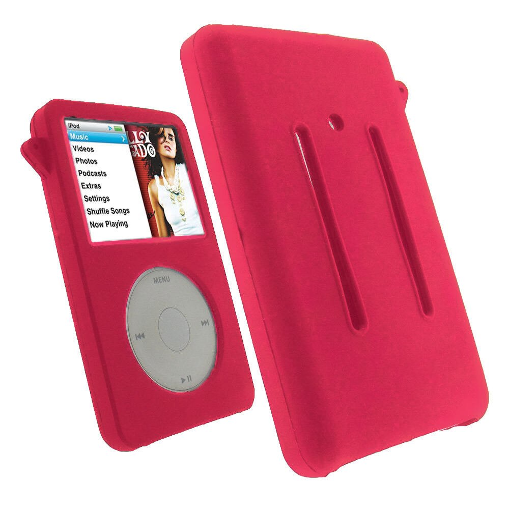 Løbende kamel silikone hud cover til apple ipod classic 80gb 120gb classic 160g 3rd +  beskyttelsesfilm til hele kroppen: Rød
