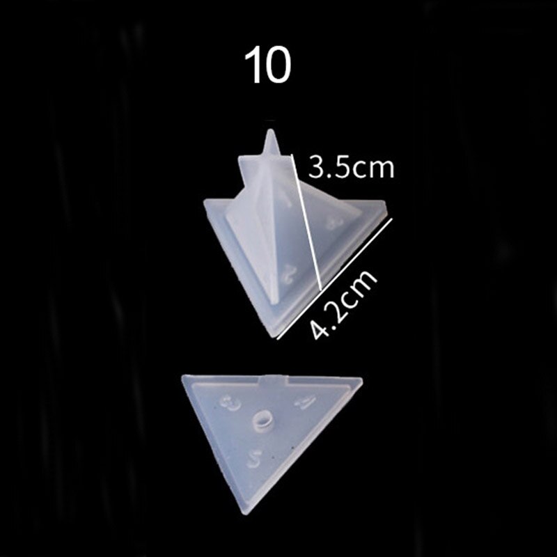 1pcs FAI DA TE Dadi Di Cristallo A Resina Epossidica Stampo In Silicone Arrotondato Multi-spec Digitale Specchio Stampo In Silicone per Strumenti di Creazione di Gioielli: 10
