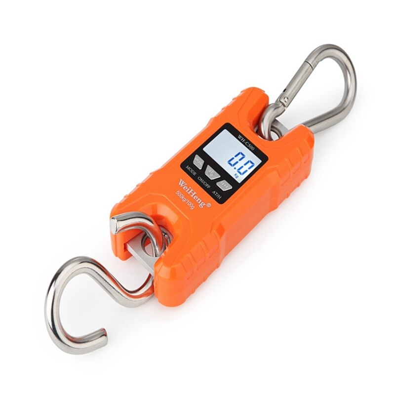 WeiHeng Crane Scale 150KG 500KG Digital Stainless Steel Hook Hanging Scales 200kg 300kg LCD Loop Fish Heavy Duty Weight Balance