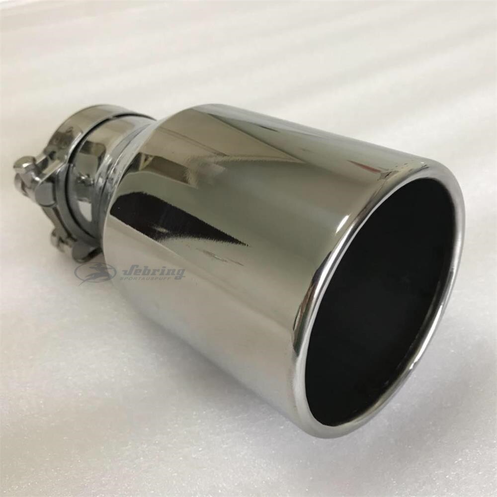 Terminale Di Scarico Universale In Acciaio Inox T-304, Diametro 53 Mm, Cromato