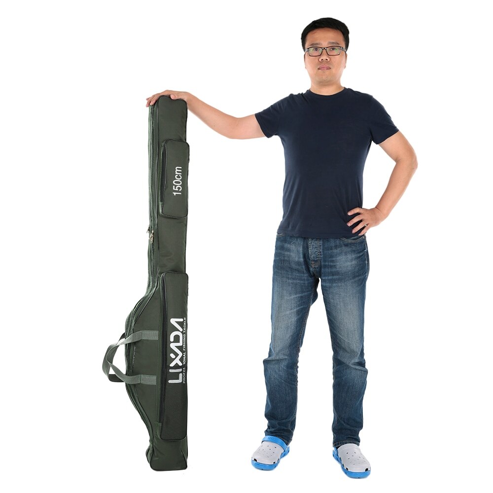 Lixada fisketaske 100/130/150cm bærbar sammenklappelig fiskestang rullepose opbevaringstaske fisketøj bæretaske casetravel værktøjstaske