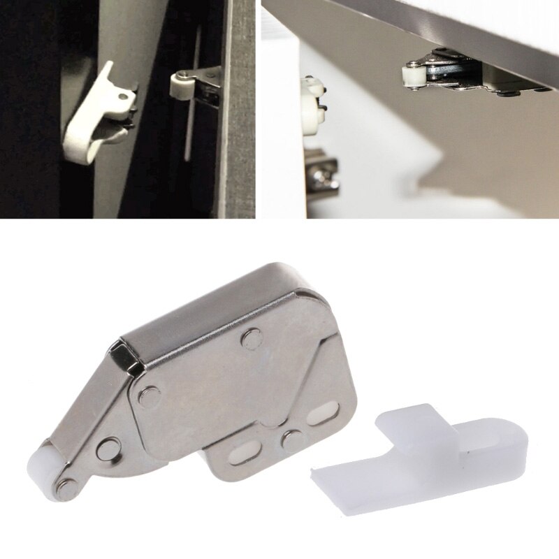 4pcs Mini Cabinet Lock Pressure Push Closure Furniture Door Closet Wardrobe Security Hardware Locker Accessories