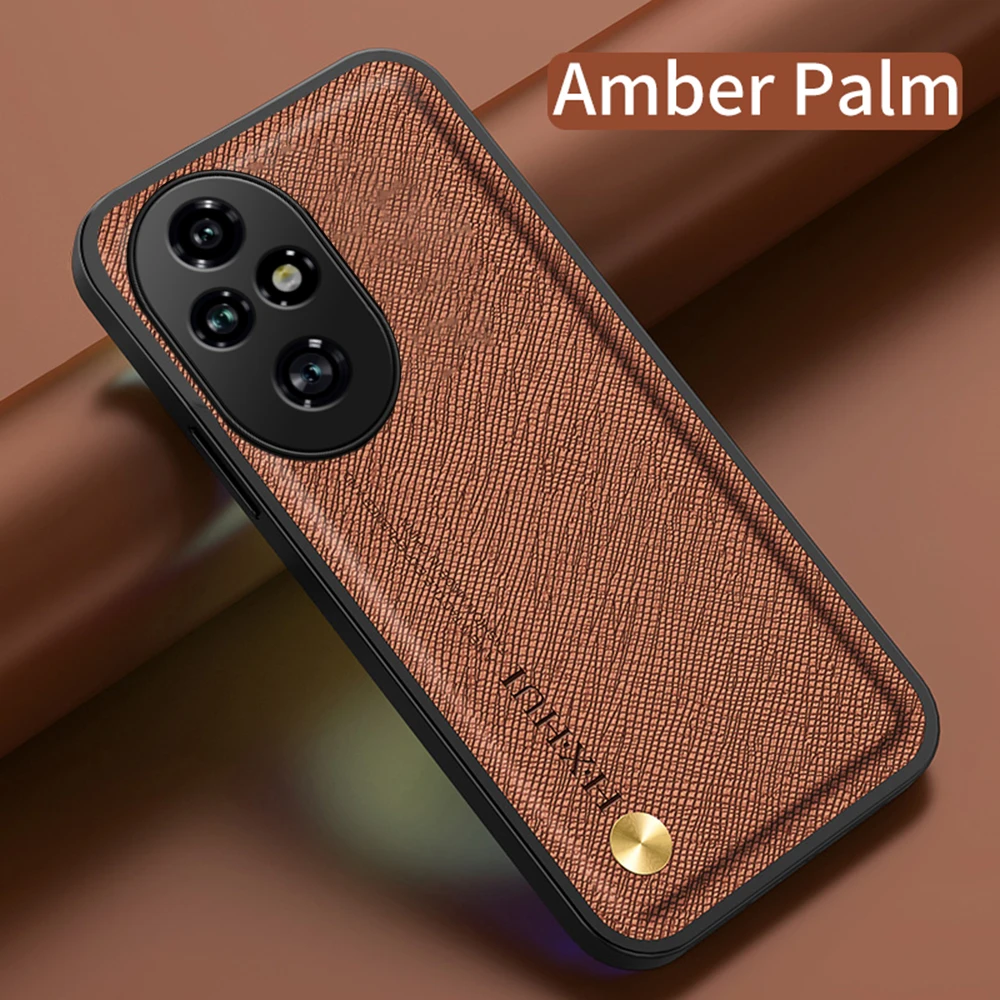 Suporte magnético para carro, capa de couro com textura de grão cruzado para honor200 honor 200 pro honar honer 200pro 5g 200pro, coque à prova de choque: alumínio / Azul