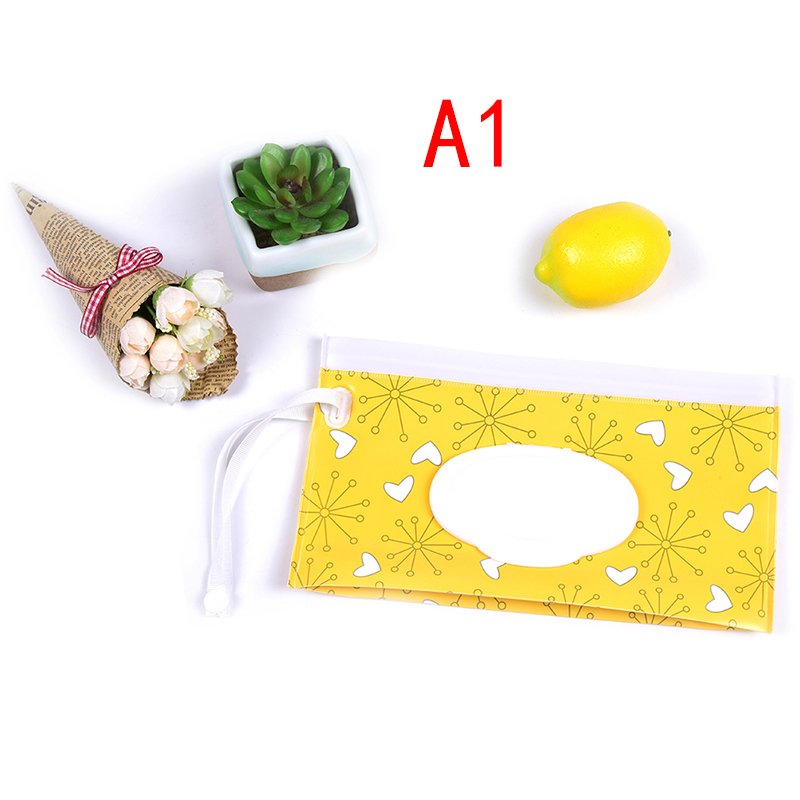 1pc miljövänliga babyservetter box våtservetter box rengöringsservetter bärväska clamshell snäpprem tork container fodral: A1