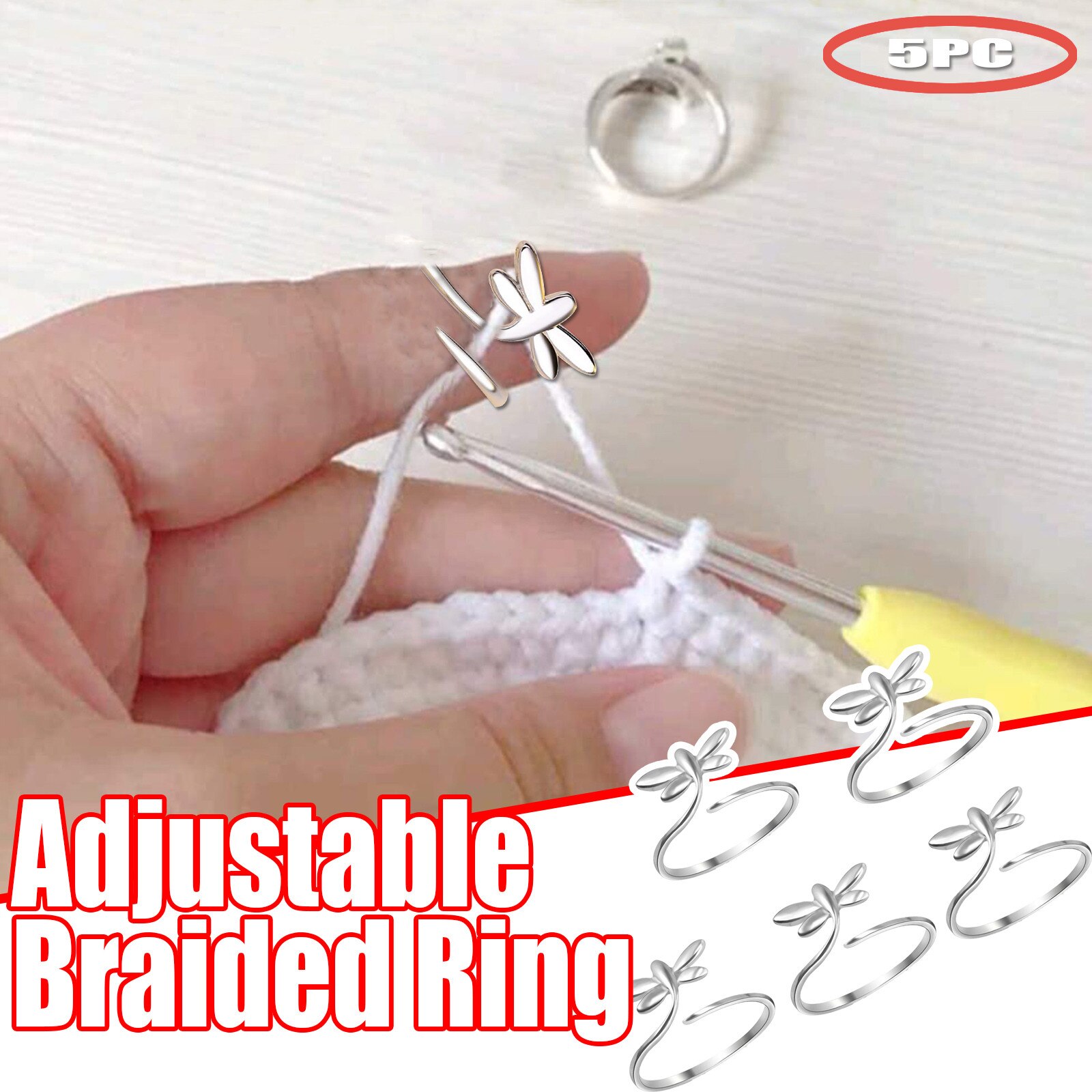The adjustable knitting loop crochet, elf style, small and smart, Knitting crochet loops are specially for lovers: C