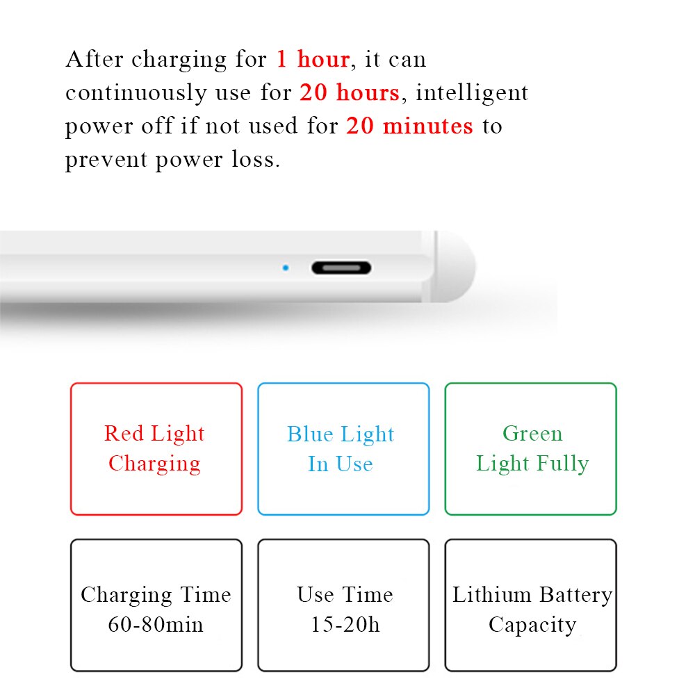 Magnetisk kapacitiv pen tilt trykfølsomhed stylus pen til ipad/ipad pro/ipad air ipad håndflade afvisning stylus pen
