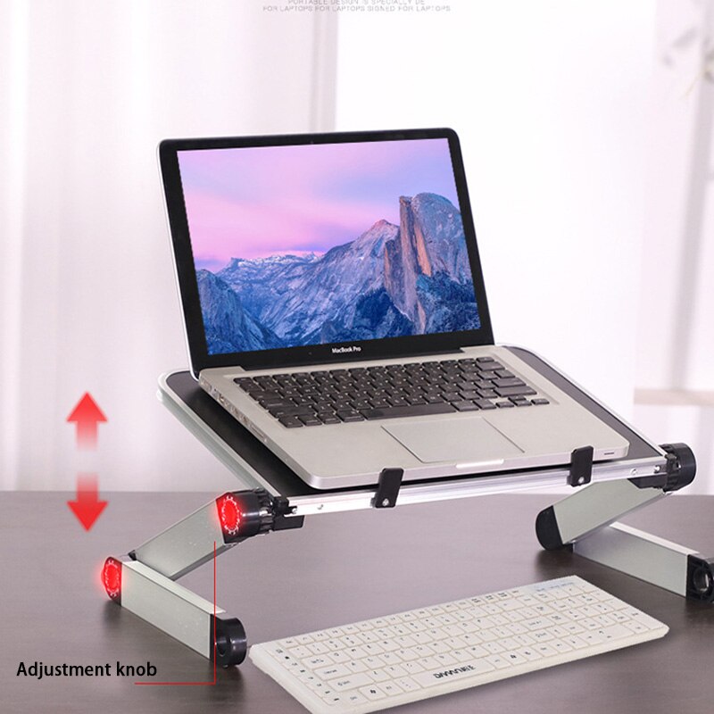 Adjustable Laptop Stand Computer Desk Tablet Notebook Holder Desk Bracket Standing DOM668