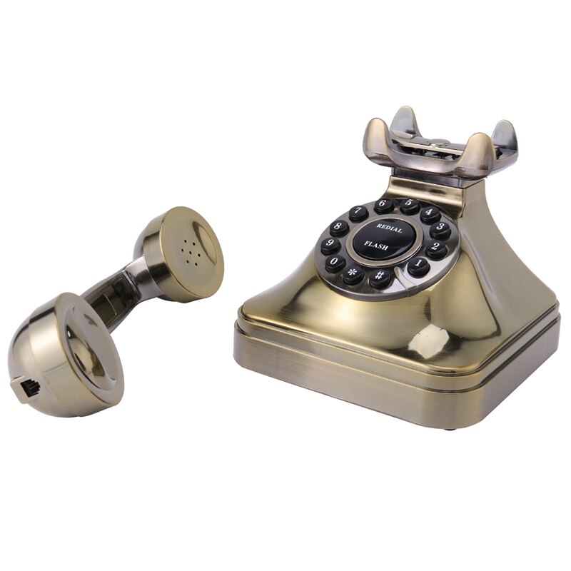 Wx -3011 antik bronzetelefon vintage fastnet telefon desktop opkald hjemmekontor hotel antik telefon