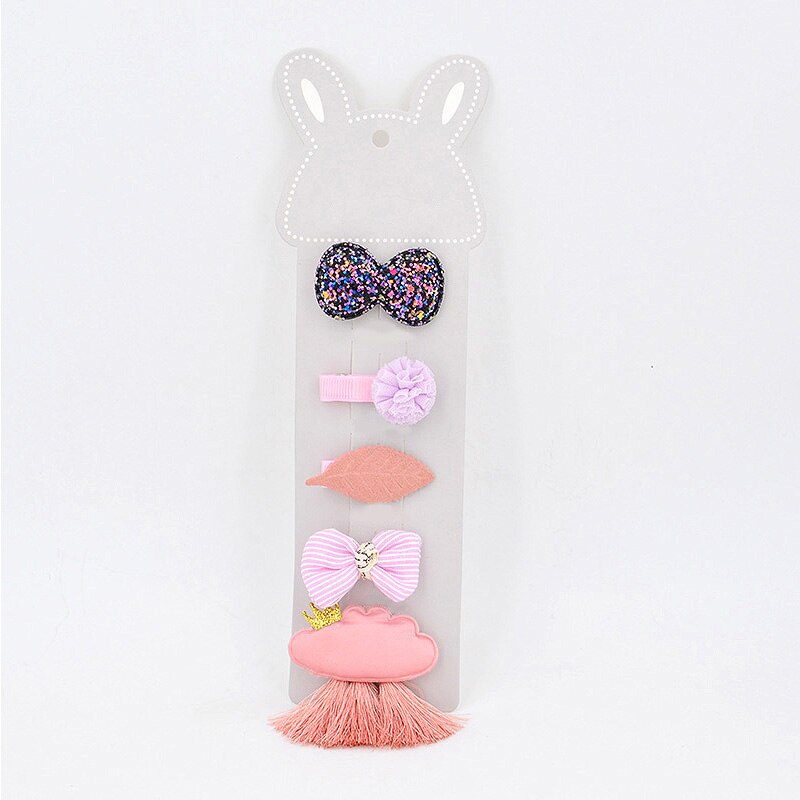5 teile/satz Kinder Baby Haar Clips Kinder Mädchen Bögen Crown Haarnadel Haarbandjes Baby Clips Haar Zubehör Barettes Fille Enfant: Style 6