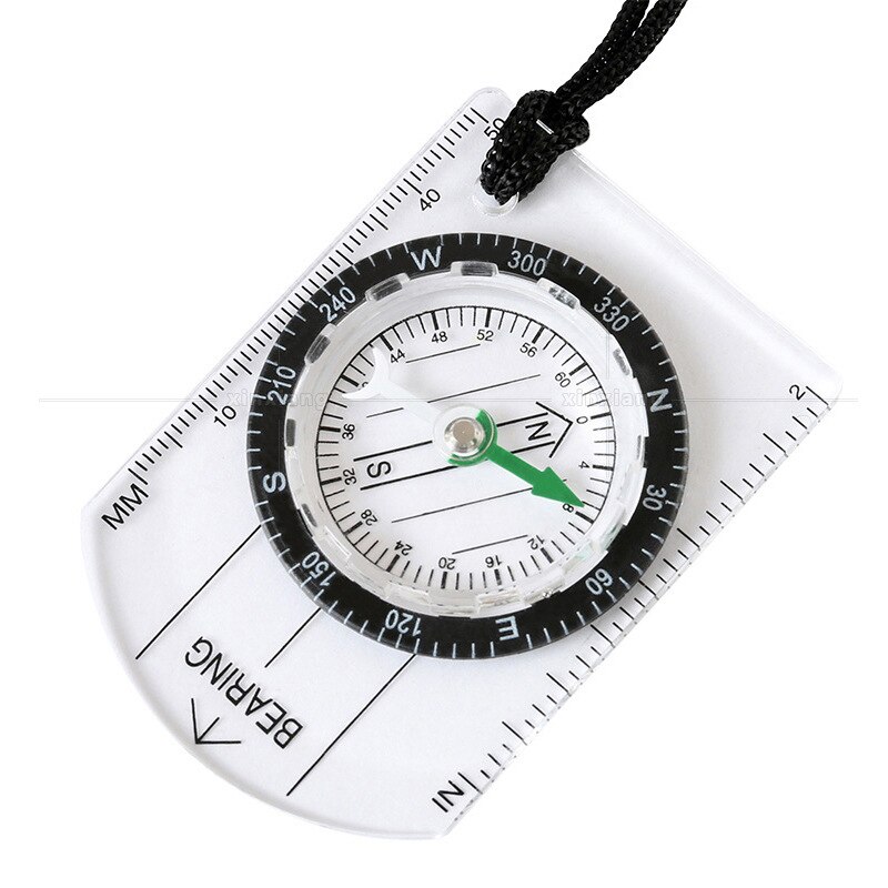 Map Scale Measuring Compass Portable Multi-functional Outdoor Survival Tools for Camping & Hiking