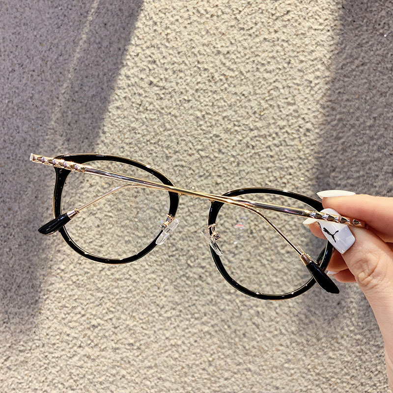Neue retro Runde Brille Rahmen Metall Brillen Rahmen Für Männer Frauen Flache Spiegel Rahmen unisex Vision Pflege Brillen Rahmen
