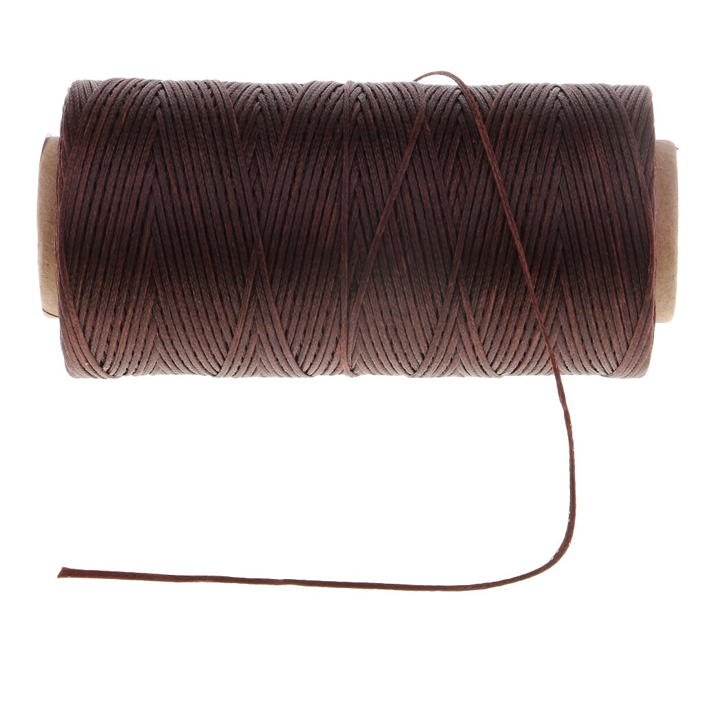 1 Spool 200m 1mm Polyester Flat Waxed Thread for Leather Sewing, Shoe Clothes Repair