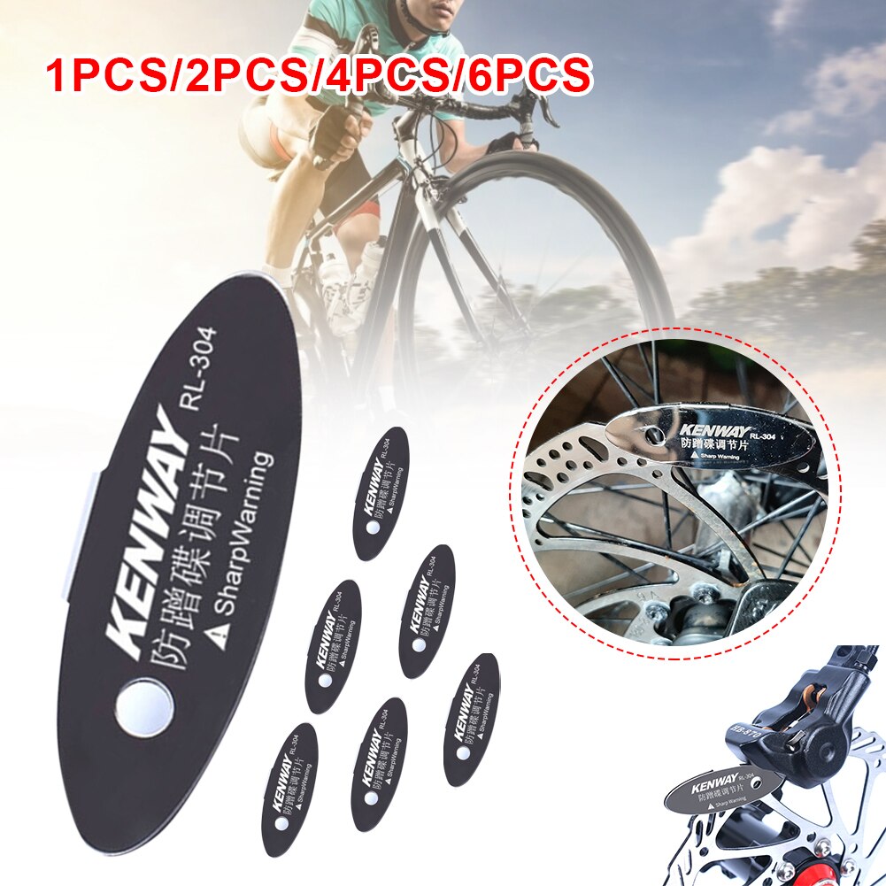 1/2/4/6Pcs Mtb Disc Remblokken Rvs Aanpassen Tool Schijfrem Spacer Pads rotor Uitlijning Gereedschappen Fiets Accessoires