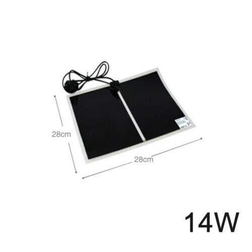 Verwarmingsmat voor reptielenterrarium, verwarmingsmat met thermostaatregelaar, stekker onder aquarium, terrariumverwarming, verwarmingsmat voor huisdieren: 14w 28 x 28cm