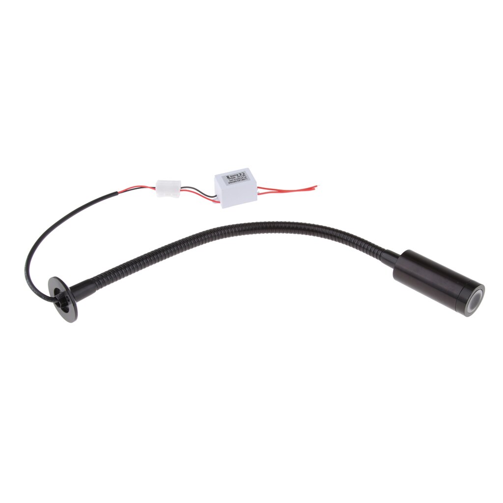 Vægmonteret læselampe led svanehals kortlampe  dc 12v 2w 150lm: Default Title