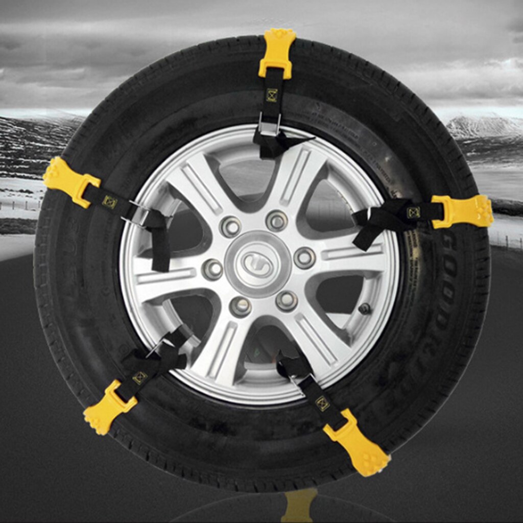 Cadenas de nieve para neumáticos de coche/SUV/camión/ATV, cadenas de emergencia, cadena de seguridad ajustable para nieve, barro de hielo, ancho: 6,5-11,2 pulgadas, 10 Uds.