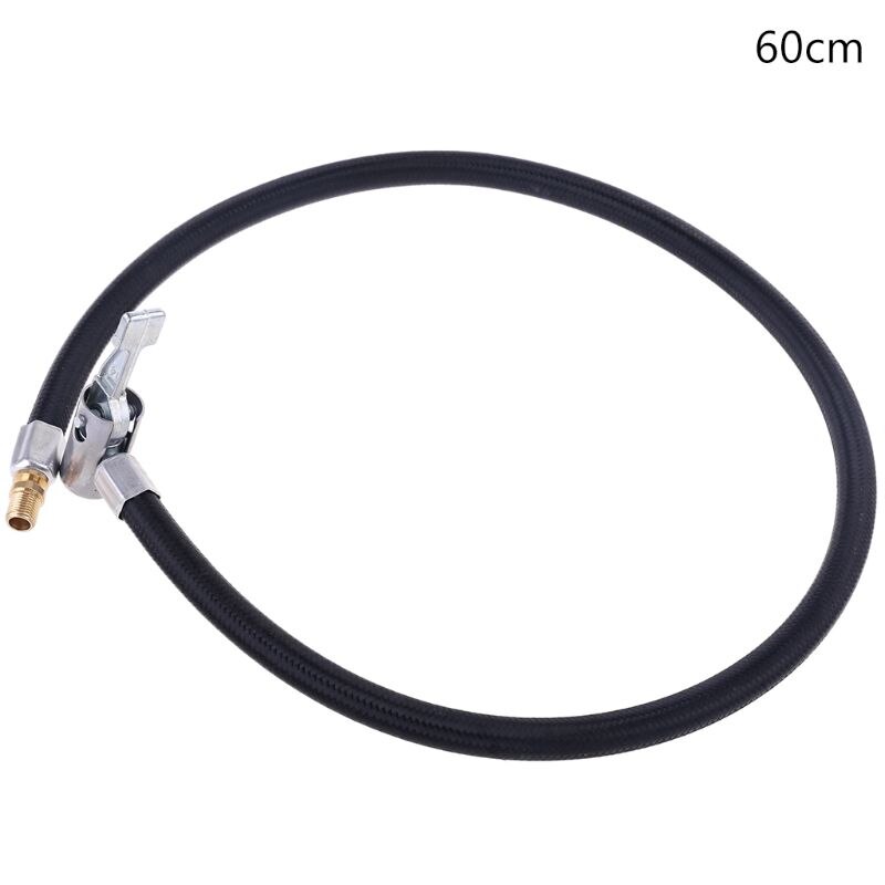 Tire Locking Air Chuck with Air Hose and Standard Tire Valve Fine Thread Air Inflator Hose Adapter for Twist On Convert to Lock
