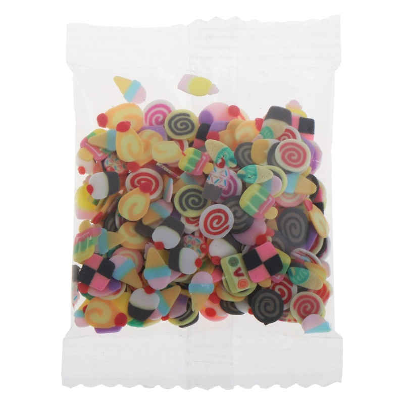 10 stilar polymer lera leksak diy slime tillbehör dekor gelé lera handgummi: B