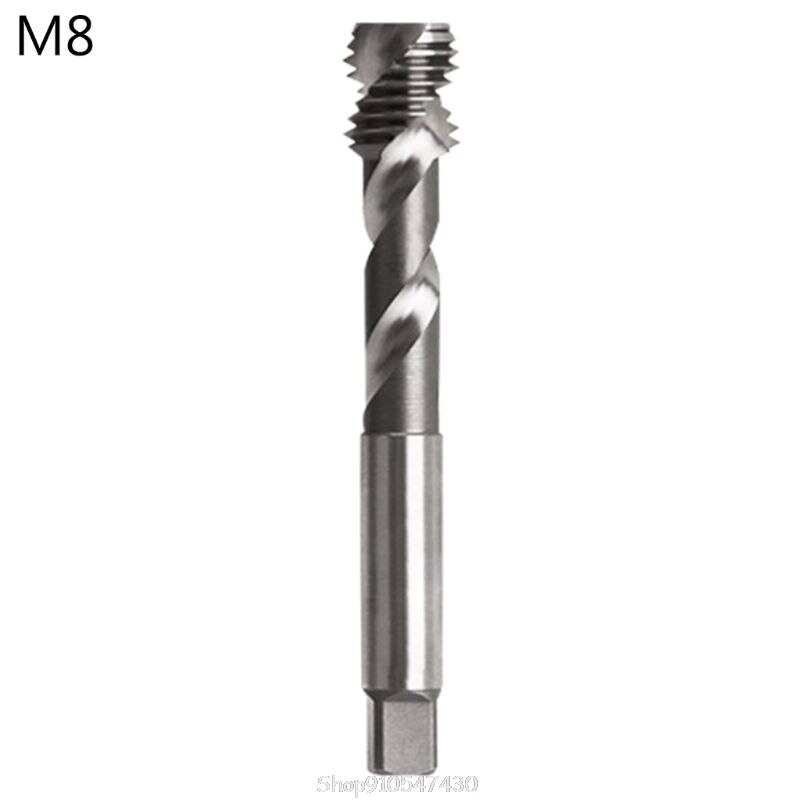Durable HSS Steel Spiral Thread Tap M2 M3 M4 M5 M6 M8 M10 M12 Tapping Drill Bit for Metric Aluminum Tapping Machine D17: M8