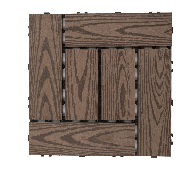 1Pcs 30mm * 300mm Interlocking floor tile ecological plastic wood flooring anti-corrosion for bathroom patio garden DIY: Sample H