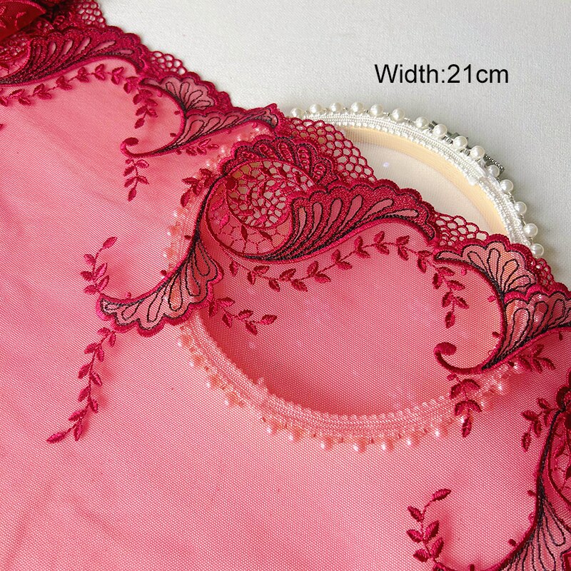 5 Yards 17-26cm Multicolor Mesh Embroidery Lace Trim Handmade DIY Needlework Sewing Doll Dress Clothing Material 150