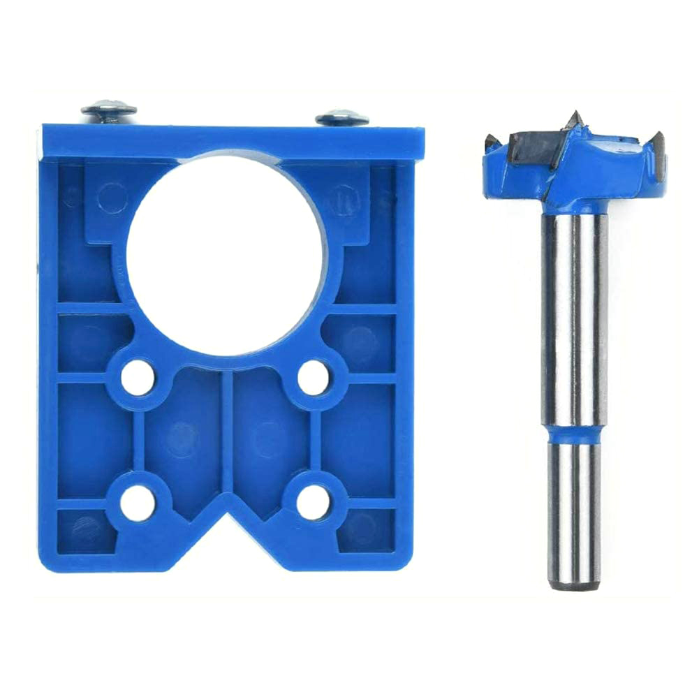 Scharnier Gat Boren Gids Locator 35Mm Deuvel Jig Abs Scharnier Jig Gat Zaag Voor Hout Boor Meubels Scharnier Installatie houtbewerking: Blauw