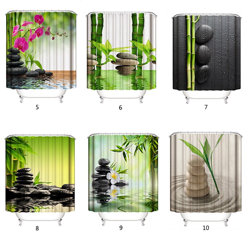 150*180 cm multi-styles 3d hd digital printede badeforhæng vandtætte fugttætte badeværelsesgardiner polyester badeforhæng