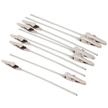 10pcs Metal Wire Alligator Clamp Long-tailed Alligator Iron Clip Clasp For Diy Card Photo Memo Clip Holder Place Card Holder