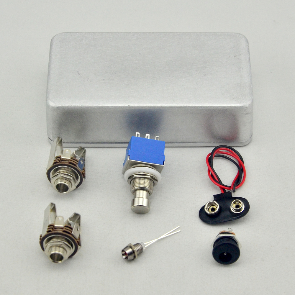 Hammond 1590b Behuizing + 3PDT Voetschakelaar + 6.35mm Jack Sockets en meer voor gitaar Pedaal kit project