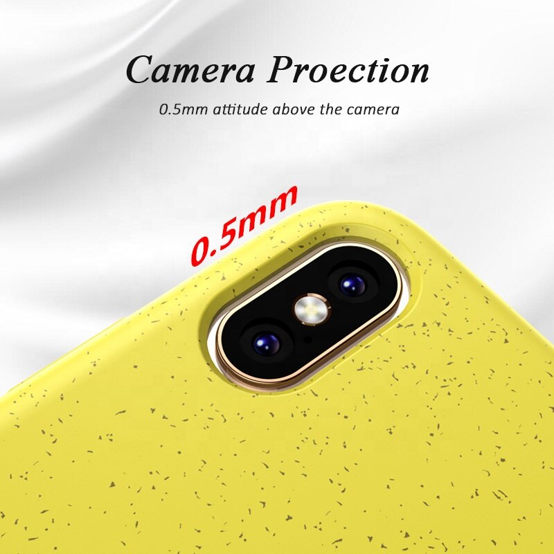 Eco Friendly Natural Wheat Straw Biodegradable TPU Phone Case For iPhone XS Max XR