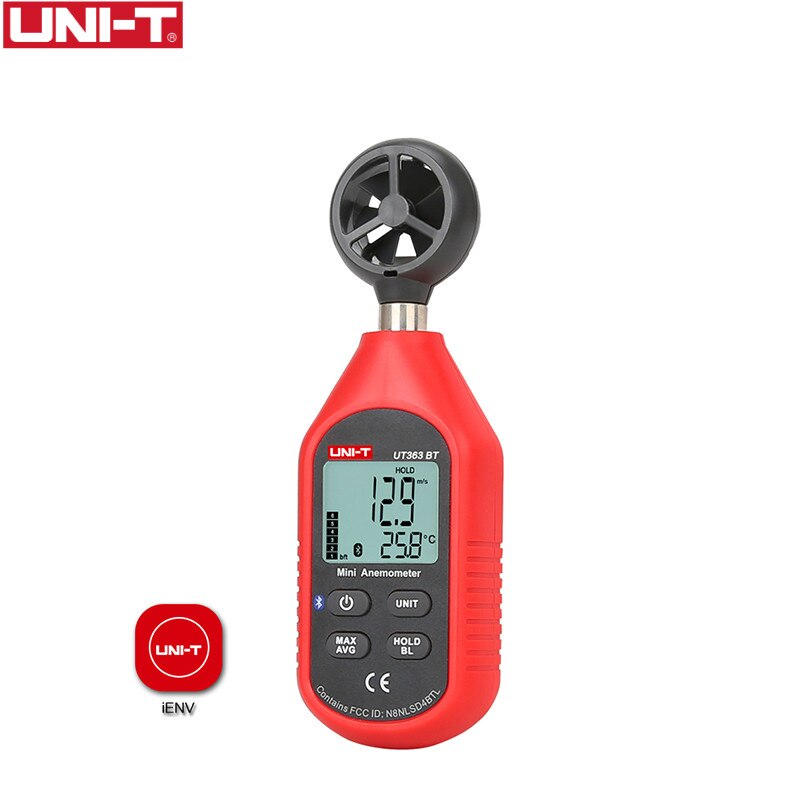 UNI-T UT363BT Mini Digital Bluetooth Anemometer Handheld Digital Wind Speed Tester Thermometer Wind Meter Upgraded from UT363
