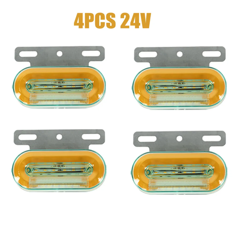 Truck Clearance Lights 12/24V LED Trailer Side Marker Lights Turn Signal Lamp Red White Amber Lorry Tractor Tail Light: Yellow