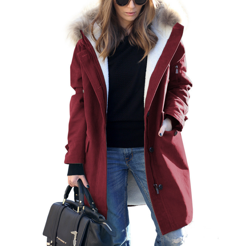 Streetwear Damen Kapuzen jacken Langarm Damen Damen Mantel Plus-Größe Damen Mantel für Frühling Herbst Frauen Kleidung S-5XL: L / Burgunderrot