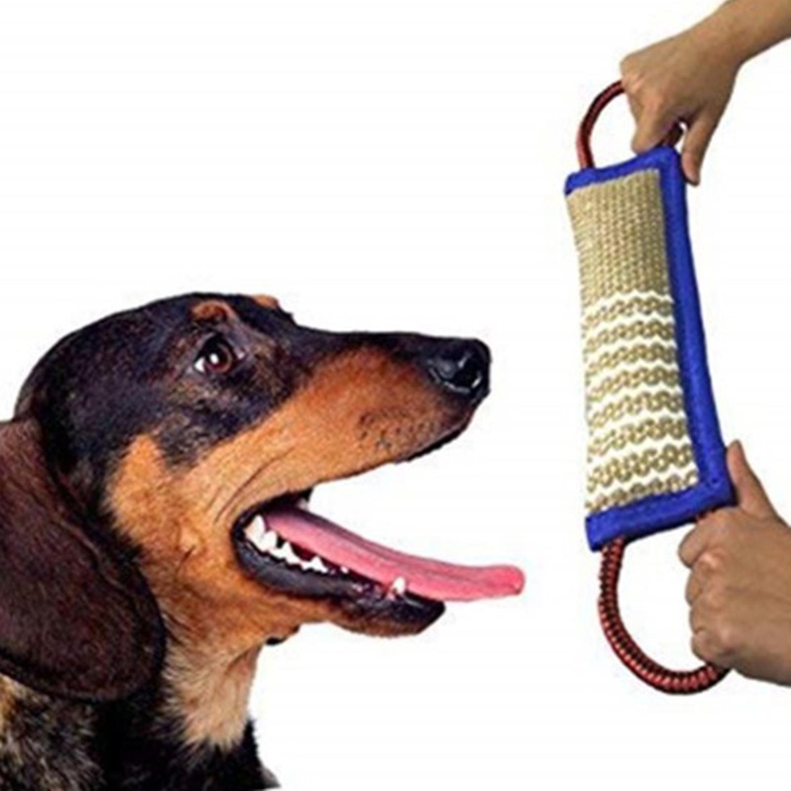 Dog Tug Toy W/ 2 Soft Handles, Tear-Resistant Bite Stick for Medium to Large Dogs Supplies
